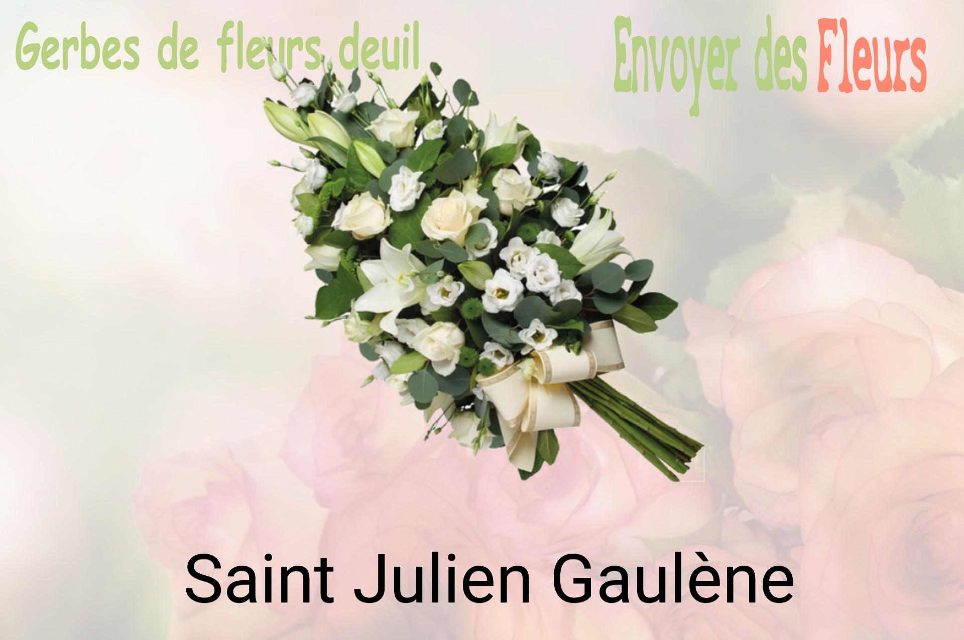 Gerbe de fleurs de deuil livrée à Saint-Julien-Gaulène